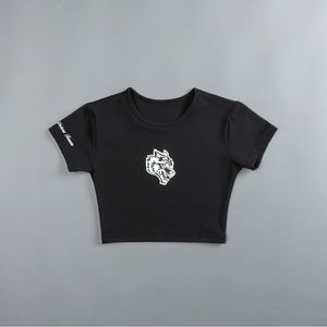SHE Darc Sport Black Cropped Tee Shirt